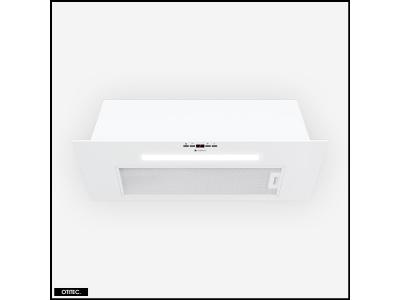 OTITEC Hotte casquette aspirante silencieuse - 80 cm - 565 m3h - agendero - blanc 
