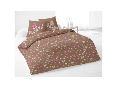 HOME COLLECTION Parure de couette coton Lea 220x240 cm Taupe