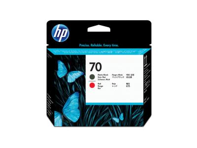 HP  70 - rouge, noir mat - t&ecirc;te d'impression