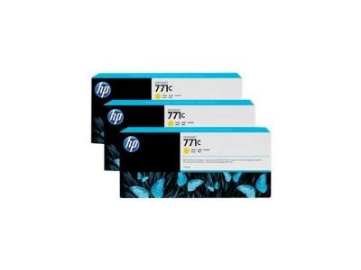 HP  b6y34a (771c) ink cartridge yellow, 775ml, pack qty 3