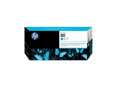 HP  80 - cyan - t&ecirc;te d'impression avec nettoyeur