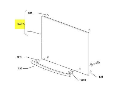 ARTHUR MARTIN Hublot Porte Exterieur Noir Pour Four  - 315198563