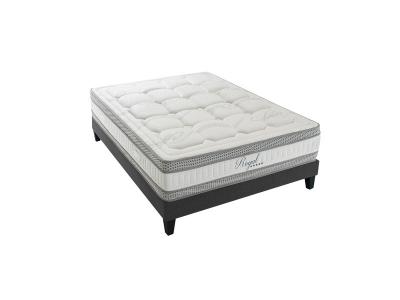 OLYMPE LITERIE Ensemble 5* 140x200 Matelas + Sommier Bois Mi-ferme