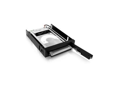 ICY BOX  IB-2216StS 8,89 cm (3.5"") Panneau de fa&ccedil;ade Noir, Cadrage