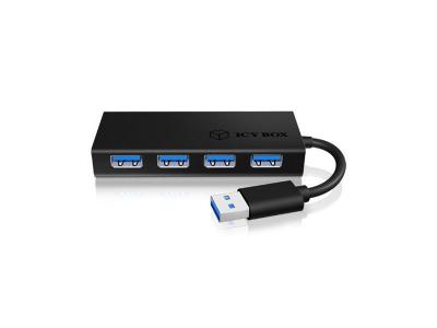 ICY BOX  IB-AC6104-B 5000 Mbit/s Noir, Hub USB