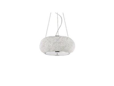 IDEAL LUX  Pasha' - Suspension &Agrave; 6 Ampoules Au Fini Chrome Avec Cristaux, E14