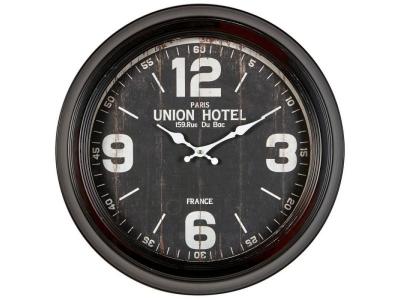 Horloge Ronde Vintage 47 cm en m&eacute;tal - marque fran&ccedil;aise