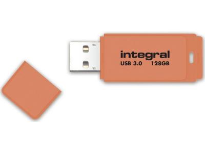 INTEGRAL  128 Go Neon Orange USB 3.0 Cl&eacute; &agrave; m&eacute;moire rapide