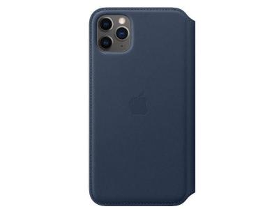 APPLE  &Eacute;tui Folio en Cuir (pour iPhone 11 Pro Max) - Bleu du Large