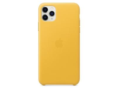 Coque Apple iPhone 11 Pro Max Cuir Jaune