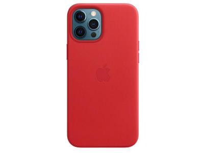 APPLE  Coque Leather MagSafe iPhone 12 Pro Max - Red