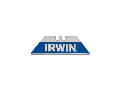 GAMAT Irwin 10504241 IW10504241 Etuide 10 Lames trap&egrave;zes bi-m&eacute;tal pour Couteau, Argent/Bleu