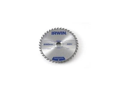 Irwin Construction Lames de scie circulaire 250 x 30 x 3 mm 40 dents