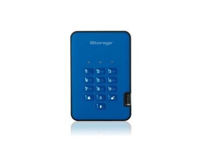ISTORAGE  diskashur 2 500go bleu disque dur externe diskAshur 2