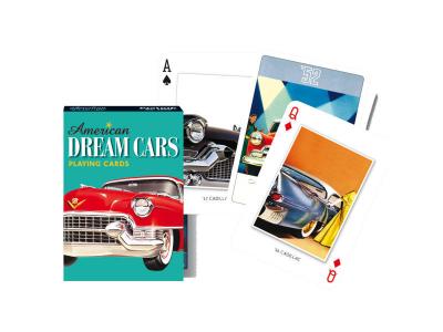 PIATNIK Jeu de 55 cartes AMERICAN DREAM CARS  Multicolore 