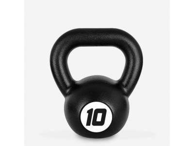 LEONARDO Kettlebell en fer poids 10 kg balle poign&eacute;e cross training fitness Kotaro
