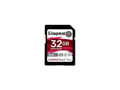 KINGSTON React plus 32go sdhc u3 v90 300 mo/s noir