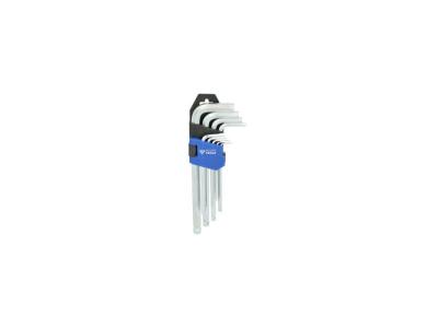 BRILLIANT TOOLS Kit cl&eacute; courte a embout sph&eacute;rique - 6 pans creux - 9pcs - BT045009