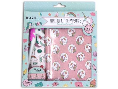 TOGA Kit papeterie enfant - Licorne et sir&egrave;ne -  pcs
