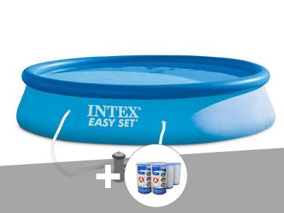 INTEX Kit piscine autoport&eacute;e Easy Set 3,96 x 0,84 m + 6 cartouches - 