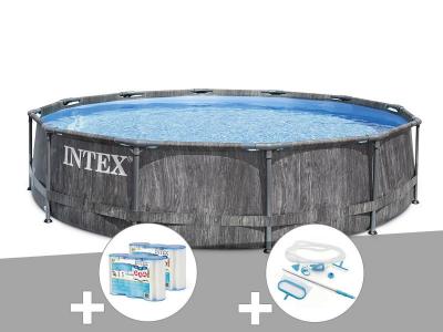 Pack piscine tubulaire Baltik ronde 5,49 x 1,22 m + 6 cartouches de filtration + Kit d'entretien
