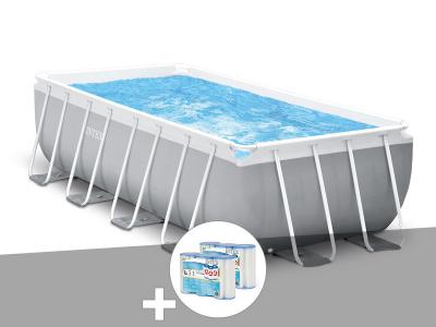 INTEX Kit piscine tubulaire Prism Frame rectangulaire 4,00 x 2,00 x 1,22 m + 6 cartouches de filtration