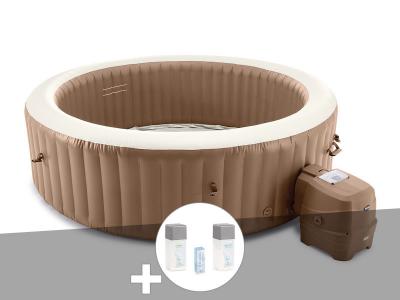 INTEX Kit spa gonflable PureSpa Sahara rond Bulles 8 places + Kit de traitement au brome