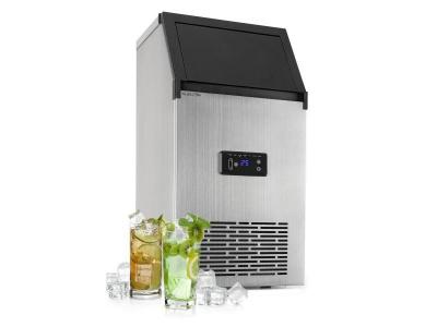 KLARSTEIN Machine &agrave; gla&ccedil;ons professionnelle  Glacial XL - 38 kg-jour - R&eacute;servoir 15L - Inox noir 
