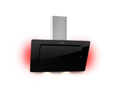 KLARSTEIN Helena 90 Hotte murale aspirante 90cm - Extraction 595 m&sup3; / h -Ecran LED - Classe A - Noir