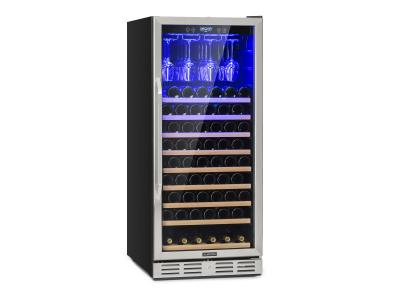 KLARSTEIN Vinovilla 127 Cave &agrave; vin 331 litres / 127 bouteilles - 45dB - Classe G - Acier inoxydable