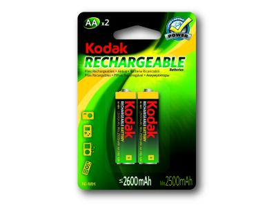 KODAK  Rechargeable Aaa 2600mah Nimh 2 Units Batteries Vert