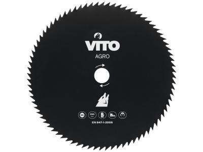 VITO Lame de coupe d&eacute;broussailleuse - 80 dents - diam 255mm Alesage 25.4
