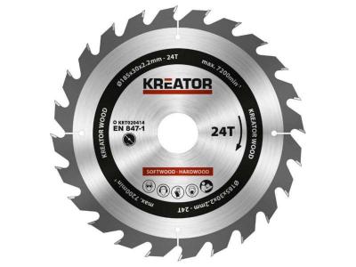 KREATOR  - Lame De Scie Circulaire &agrave; Carbure 24 Dents 185 Mm