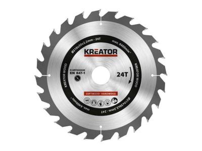 KREATOR  - Lame De Scie Circulaire &agrave; Carbure 24 Dents 210 Mm