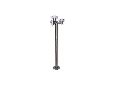 RIBIMEX Lampadaire solaire TIMEO hauteur 199 cm 3 lampes avec t&eacute;l&eacute;commande