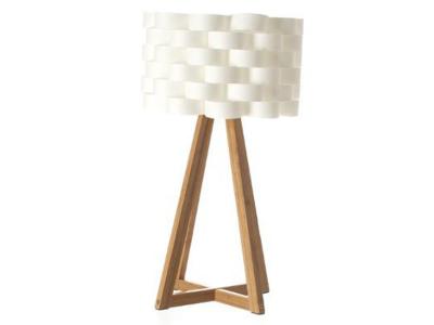 PEGANE Lampe &agrave; poser en bambou - Dim : H. 55,5 x D. 30 cm --