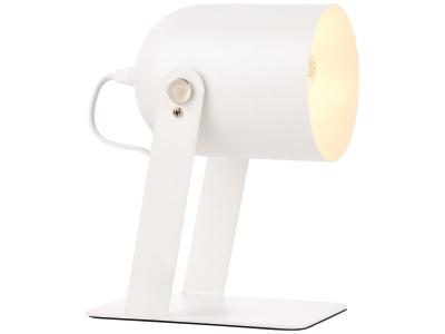 BRILLIANT  YAN-Lampe &agrave; poser en M&eacute;tal Orientable H22cm Blanc 