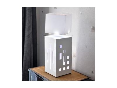 MEGAPOLITE Lampe led en l&eacute;vitation  cityline blanche