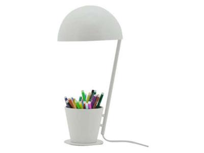 LUSSIOL LIGHTING Lampe en m&eacute;tal blanc, h. 40 cm