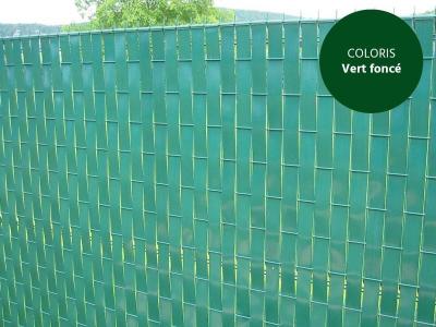 JARDILINE Lani&egrave;re Pvc Pour Palissade Largeur 43 Mm X 60 M+100 Clips- Vert Fonc&eacute;