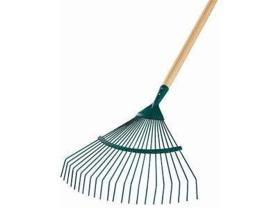 LEBORGNE  374221 Balai &agrave; gazon fil rond 20 dents avec manche en Bois