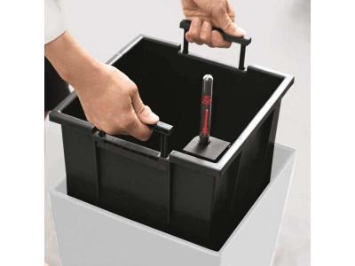 LECHUZA  Jardini&egrave;re Cubico 30 ALL-IN-ONE Blanc haute brillance 18181