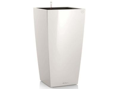 LECHUZA  Jardini&egrave;re Cubico 50 ALL-IN-ONE Blanc haute brillance 18161