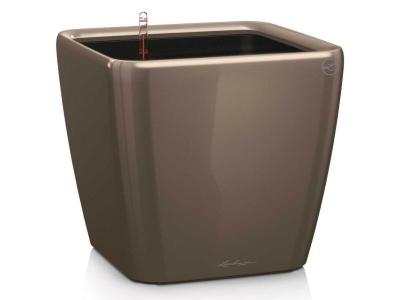 LECHUZA  Jardini&egrave;re Quadro 28 LS ALL-IN-ONE Taupe brillant 16145