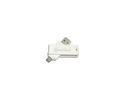 CONNECTLAND Lecteur de cartes m&eacute;moires compatible smartphone otg gc-808 blanc