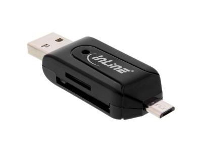 INLINE Lecteur double carte  otg pour sd et microsd pour android et pc