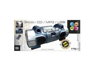 BIGBEN INTERACTIVE Bigben CD50SN - Lecteur CD Portable MP3 USB Radio Argent