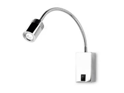 GENERIQUE LEDS C4 Lumi&egrave;re De Lecture Book Rectangular Surface Led 3W Blanc Chaud - 3000K Chrome