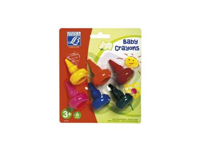 LEFRANC BOURGEOIS LEFRANC & BOURGEOIS Assortiment baby crayons &eacute;ducation - 6 crayons