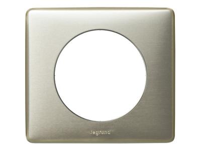 LEGRAND Plaque de finition simple  C&eacute;liane anodis&eacute;e titane